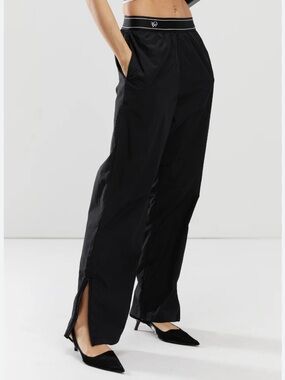OAK + FORT Black Side-Slit Track Pants